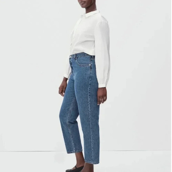 NEW Everlane Blue Curvy 90’s Cheeky Jean Straight High Rise Size 31 - Picture 2 of 8